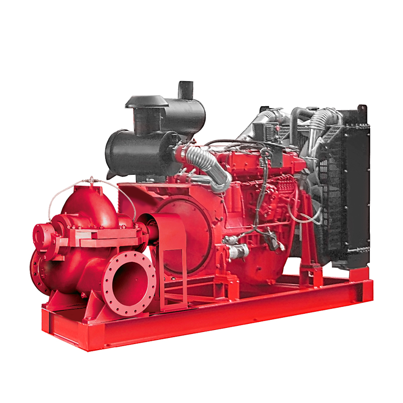 PSCD serie horisontell dieselmotordriven dubbelsug brandpump med split case