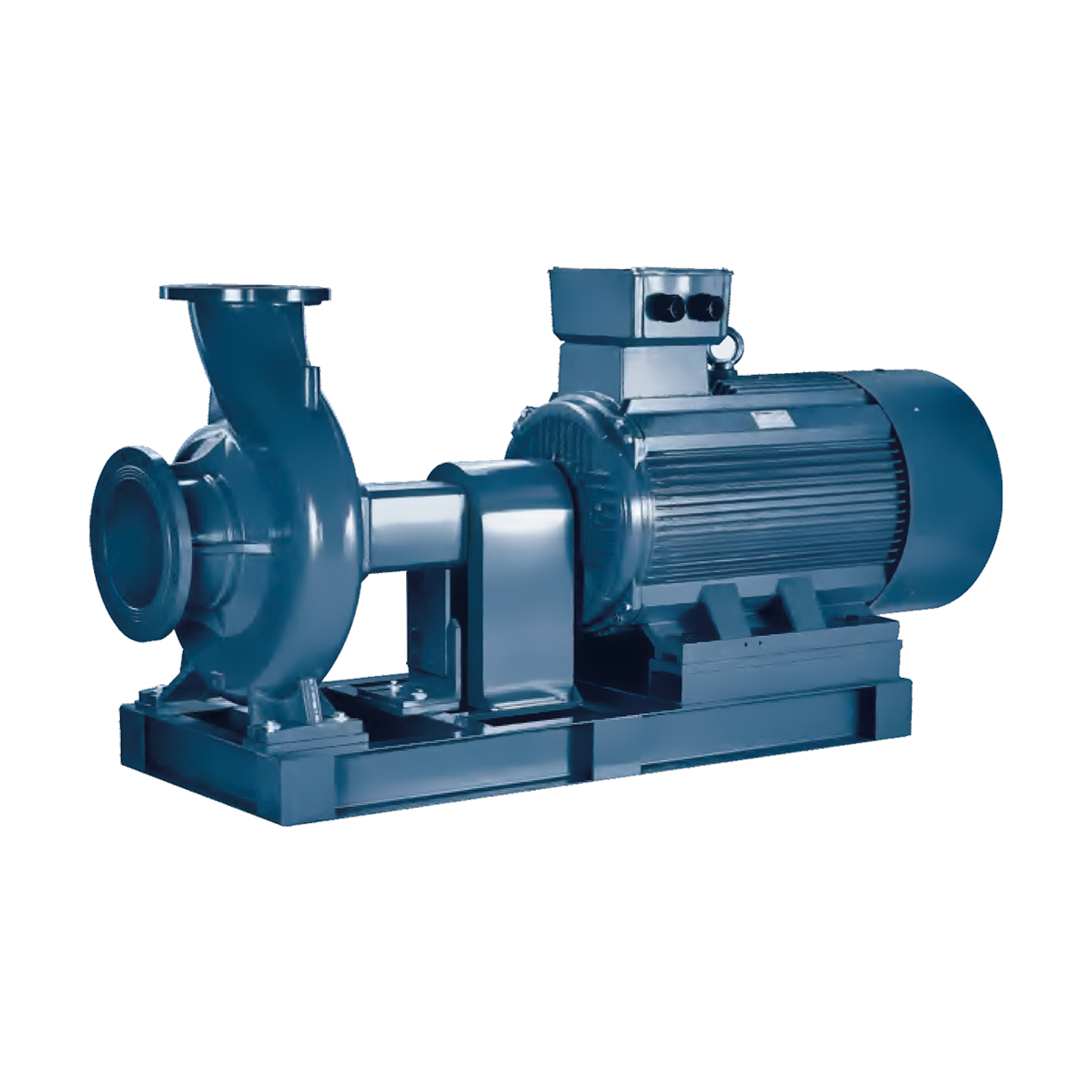 EN733 standard elmotordriven centrifugalpump med bar axel